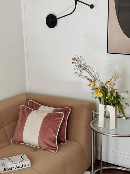 Pink/White Velvet - BELDY